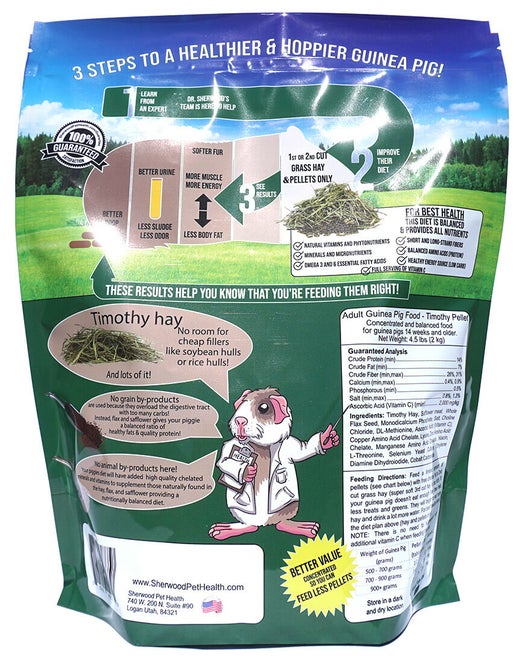 Sherwood - Guinea Pig Timothy Pellets - Measured