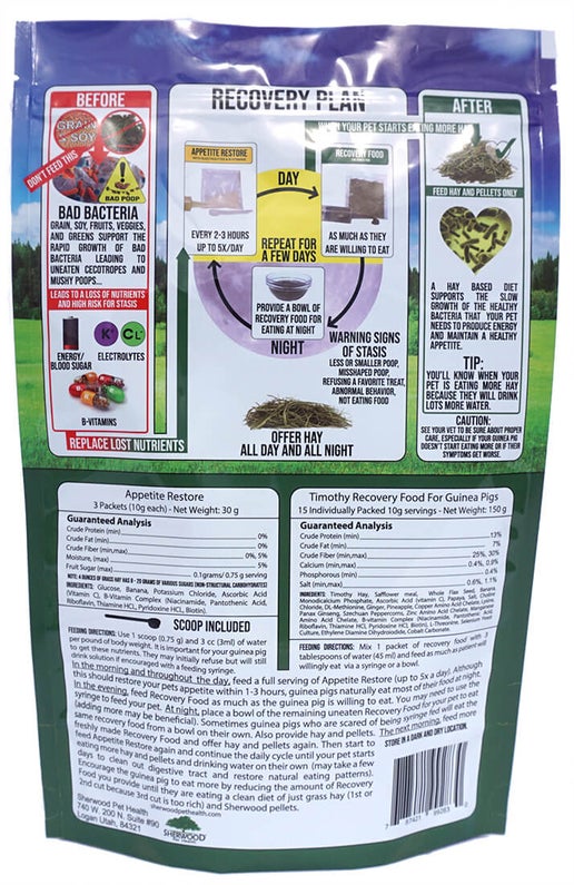 Sherwood - Recovery Food or Emergency Kit for Guinea Pigs