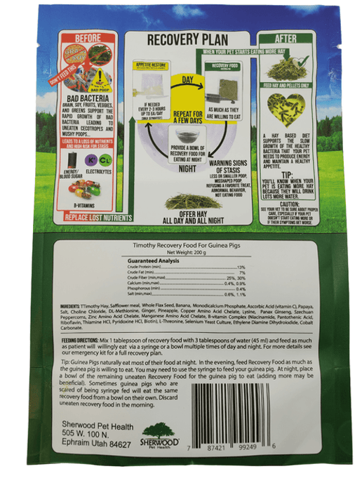 Sherwood - Recovery Food or Emergency Kit for Guinea Pigs
