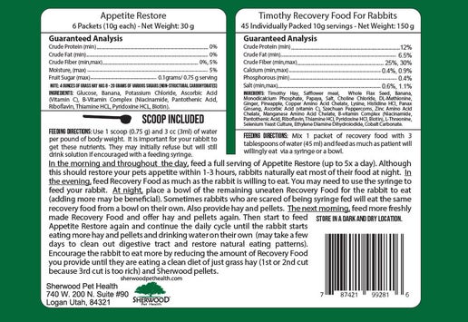 Sherwood - Recovery Food or Emergency Kit for Rabbits